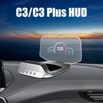  Automobilio Elektroninių Auto Projektorius Hud Automobilių Reikmenys Head Up Display Navigacijos GPS obd2 Spidometras C3 HUD