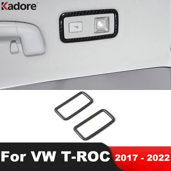  Automobilio Galinės Skaitymo Šviesos Lempos Dangtelio Apdaila Volkswagen VW T-Roc T Roc 2017-2020 2021 2022 Anglies Pluošto Interjero Aksesuarų 2vnt