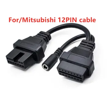  Automobilių kabeliai, Mitsubishi 12 Pin 16 Pin Moterų OBD 2 Išplėtimo Diagnostikos Adapteris Jungties Kabelis