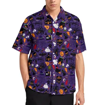  Baisu Šikšnosparniai Atsitiktinis Marškinėliai Helovinas Spausdinti Atostogų Marškinėliai Havajų Tendencijos Palaidinės Žmogus Modelis Plius Dydis 4XL