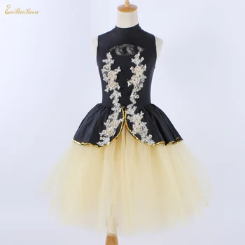  Ballerina Šokėjos Profesionalių Baleto suknelė Mergaitėms Rankovių Nėrinių Šalis Suknelė Baleto Tutu Suknelė Moterims Etapo Rezultatus Dancewear