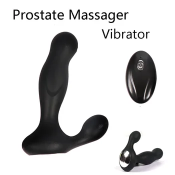  Belaidis Nuotolinio Valdymo Įkrovimo Prostatos Massager Dildo Vibracijos Masturbacija Prietaiso Vyrų ir Moterų Užpakalinės Analinis Kaištis
