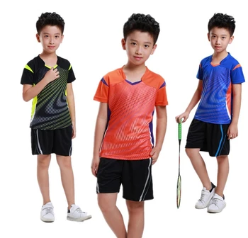  Berniukas sporto Teniso Jersey šortai,tenso masculino,mergina stalo teniso marškinėlius,vaikų Badmintono Trainning marškinėliai, Šortai,ping pong Marškinėliai