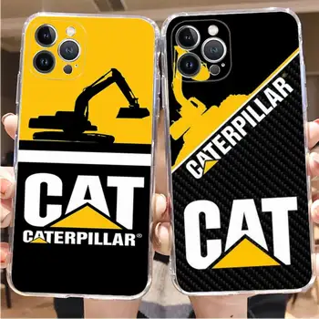  Caterpillar Cat logotipas Telefono dėklas Skirtas iPhone 8 7 6 6S Plus X SE 2020 XR XS 14 11 12 13 Mini Pro Max Mobiliojo Atveju