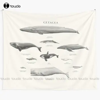  Cetacea Būrio Žinduolių Gobelenas Filmą Siuvinėjimas Siuvinėjimas Sienos Kabo Gyvenimo Kambario, Miegamasis Bendrabučio Kambaryje Namų Dekoro Fono Sienos, Sienų Danga