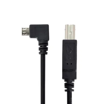  CY Cablecc 90 Laipsnių Kampu, Micro USB į USB B Tipo Priimančiosios OTG Adapterio Kabelis, Skirtas Spausdintuvas, Skeneris Kietajame Diske