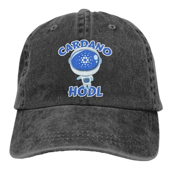  Didelis Galvos Žmogus Mėnulyje Beisbolo kepuraitę Vyrų Cardano Monetos ADA Cryptocurrency Kepurės spalvų Moterys Vasarą Snapback Kepurės