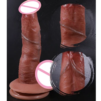  Didžiulis Vibratorių Sekso Žaislas Moterims Realistiškas Penis su siurbtuko Masturbacija Įrankiai Lesbiečių Makšties Orgazmas Suaugusiųjų Erotinių Produktų