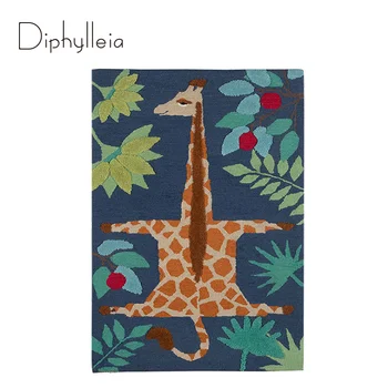  Diphylleia Žirafa, kiliminė danga, Gyvūnai, Augalai, Dekoratyviniai Plotas Kilimas Šiuolaikinio Runner Kilimėlių 80x160cm vaikų priežiūros Kambarys Vaikų Kambarys