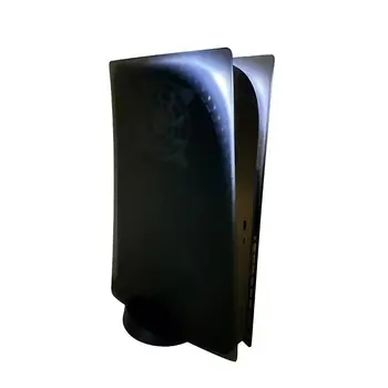  Drop Laivyba PS5 Užsakymą Pakeitimo Premium Tekstūra, Matinis Permatomas Juodas Faceplate Danga /Skydelis/Shell Diską, Konsolę Juoda