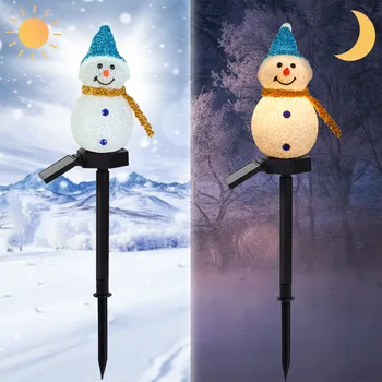  Dropshipping Kalėdų LED Saulės, Sniego Ligh Kraštovaizdžio Lempa, Dekoracijas, Animacinių filmų Sniego, Sodo Lempos, Gatvės