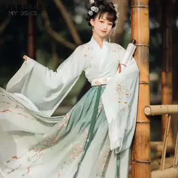  Etapo Rezultatų Cosplay Kinijos, Komplektai, Modernūs Hanfu Žalia Nustatyti Naują Filmą Kostiumas Vasaros Lady Gimtadienio Suknelė Moterims