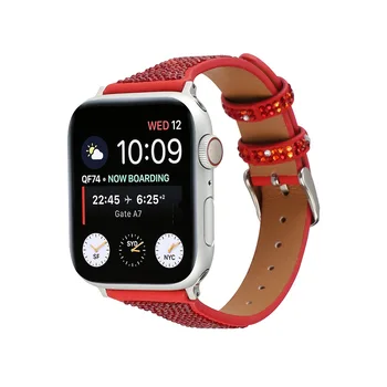  FOHUAS Blizga natūralios Odos Dirželis Apple Watch Band 44mm 42mm 40mm 38mm Apyrankė iWatch Serijos 6 5 4 3 2 1 SE Apyrankę Rep