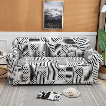  Geometrinės linijos elastinga sofa cover kambarį / vyrų neslidus sofa cover Pet / vaikų sofa raštas Ruožas sofa slipcover