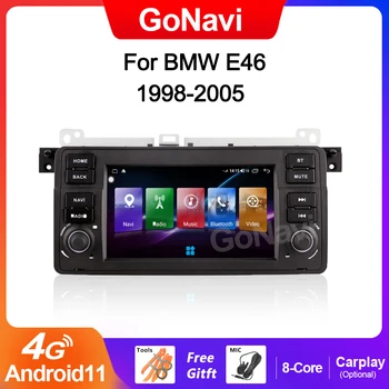  GoNavi Android 11 Automobilių Radijas Auto BMW 3 Serija E46 Centrinio Multimedijos Grotuvas GPS DVD Carplay 