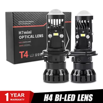  H4 BI-LED Mini Projektoriaus Objektyvo Šviesos 90W/pora Automobilio Žibintų Lemputės Hi/Lo Pluošto H4 Žibintai 6000K Balta Automatinis led Šviesos Lemputė 12V 24V
