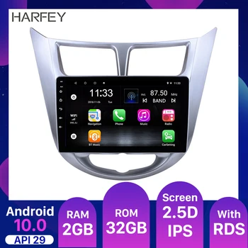  Harfey 9inch Android 10.0 Automobilio Stereo Radijo 2011 m. 2012 m. 2013 m Hyundai Verna 2Din Touchscreen Galvos Vienetas automobilio Multimedia Player