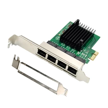  Intel 82576 4 Port Gigabit ethernet Port PCIE X1 1000M Serverio Kortelės RJ45x4 Adapteris Dropshipping