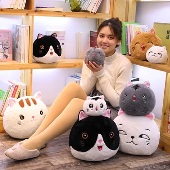  Japonija Kawaii Anime Katė Pliušiniai Žaislai Įdaryti Cute Kačių Koldūnai Lėlės Mielas Gyvūnų Pagalvė Minkšta Animacinių Filmų Žaislai Vaikams Mergaitėms Dovanų