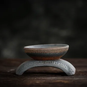  Japonų Stiliaus Rupi Keramikos Arbatos Kiaurasamtis Rankų darbo Retro Arbata su Tinklelio Filtras Arbatos Kiaurasamtis Kung Fu Arbatos Ceremonijos Indus
