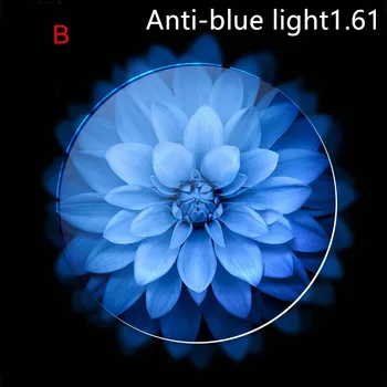  JIE.B anti-mėlyna šviesa 1.61 objektyvo receptą dervos optinis objektyvas trumparegystė presbyopia objektyvas anti-radiacijos