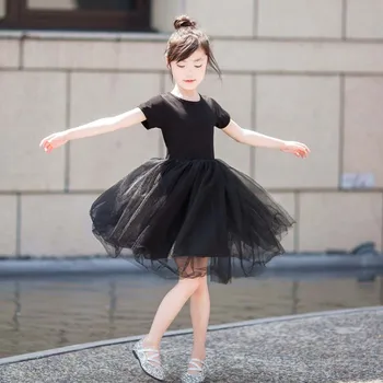  Juoda Vasaros Mergaitės 2020 Naujų Vaikai Baleto Tiulio Suknelė Princesė Šalies Frocks Elegantiškas Vaikų Drabužių Už 4 6 8 10 12 14 Metų
