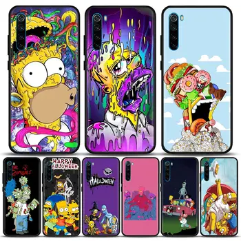 Juokinga Simpsonai Anime ir Animacinių filmų Telefoną Atveju Redmi K40 K40S K50 6 6A 7 7A 8 8A 9 9A 9C 9T 10 10C Pro Plus Žaidimų Dangtelis Fundas