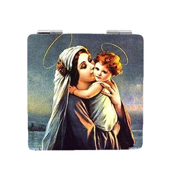  JWEIJIAO Mergelės Marijos ir vaikų MENO sudaro veidrodis, Dailininko šedevras moive 1X/2X Didinamąjį kišenėje veidrodis MY01
