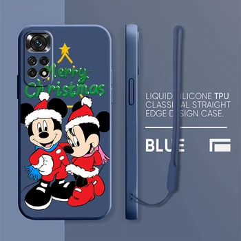  Kalėdų Mickey Minnie Telefoną Atveju Xiaomi Redmi 11 Pastaba 11S 10 10 9 9S 9T 8 8T 7 5 Pro Plus Skystis Virvę Saldainiai Padengti Fundas