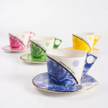  Keramikos Europos mažų pajėgumų kavos puodelio patiekalas keramikinis puodelis spalvotų kavos rinkinys dovanų