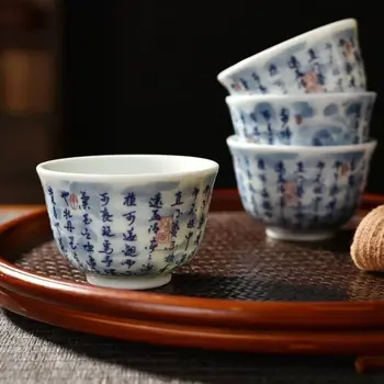  Kinijos lotus sakė, paprasta keturių taurės verslo dovanų rinkinys kūrybinės keramikos kung fu arbatos rinkinys arbatos dubenėlį didelės talpos