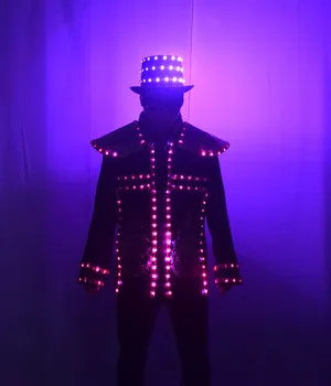  Kūrybinės Šviesos LED Kostiumas Skaitmeninis Nuotolinio Valdymo Kostiumas Etape Hostingas, Baras, naktinis klubas Vyras Muzikos Atlikimo Palapinė Drabužių