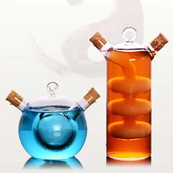  Kūrybos Dvigubas Vamzdelis Stiklo Taurės Skaidrus Mandarinų Antis Martinio Kokteilis Stiklo Šalis Baras, Kavos, Vyno Butelis Pasmerktas Drinkware