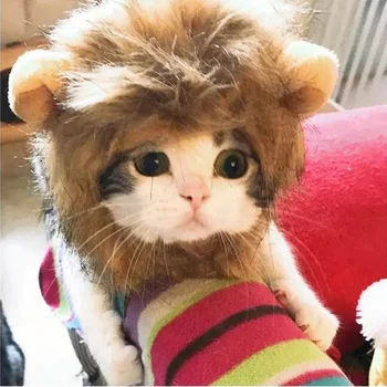  Liūtas Perukas Katės Kostiumas Priedai Mielas Juokingas Mažų ir Vidutinių Naminių Reikmenys Liūto Karčiais Kačių Pet Dekoras