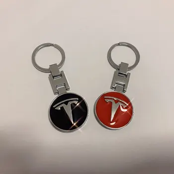  mados Keychain Cinko Lydinys Key Chain Automobilio Raktų Žiedas Metalo mados Tesla Model S Modelis 3 Modelis X Auto Priedai