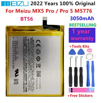  MEIZU Originalus 3050mAh BT56 Bateriją už Meizu Meizy Mei zu MX5 Pro / Pro 5 Pro5 M5776 BT 56 BT-56 Baterijas+ Įrankiai