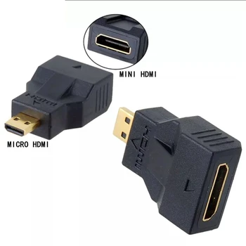  Micro HDMI-kompatibel tranzito Mini HDMI buchse adapteris micro HDMI kabel tranzito HD adapterį 1 pakimba 2 pakimba 5 pakimba