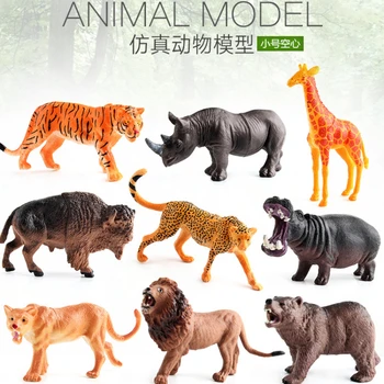  Modeliavimo Laukinių Gyvūnų Modelio Nuimamas Gyvūnų Modelio Miniatiūrų Kolekcija Dovana Vaikų Ankstyvojo Ugdymo Pažinimo Modelis Žaislas