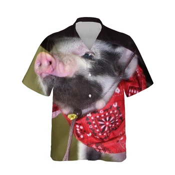  Naujas 3d Atspausdintas Mielas Kiaulių Havajų Trumpas Rankovės Marškinėliai Vyrams Juokinga Meilės Gyvūnų Marškinėliai Vyrams Mados Atsitiktinis Palaidų Negabaritinių Viršūnes 5XL