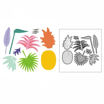  Naujas Ananasų Palmių Lapų Amatų Įspaudas Pelėsių 2021 Metalo Pjovimo Štampai, skirti 