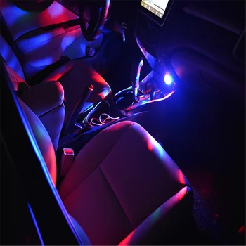  NAUJAS Multi Color USB LED Automobilių šviesos 