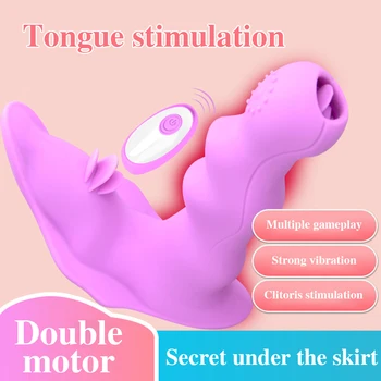  Nešiojami Dildo Vibratorius G Spot Sekso Žaislai Moterims, Klitorio Stimuliacija Orgazmas Belaidžio Nuotolinio Valdymo Nematomas Vibruojantys Kiaušiniai