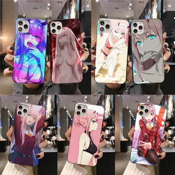  Nulis Du Darling į FranXX Anime Telefono dėklas skirtas iphone 12 pro max mini pro 11 XS MAX 8 7 6 6S Plus X 5S SE 2020 XR atveju