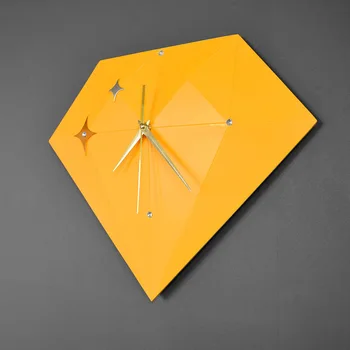  Paprastumas Geometrijos Šiaurės Stiliaus Sieninis Laikrodis Dervos Meno Kūrybos Šiuolaikinės Išjungti Sieninis Laikrodis Miegamasis Reloj Sumalti Namų Dekoro EK50WC