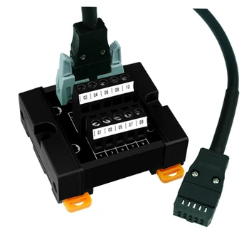  PLC-10P jungtis MIL duomenų kabelis 10-pin terminalo blokas PLC ryšio linijos jungtis su 10-pin adapteris valdybos plug