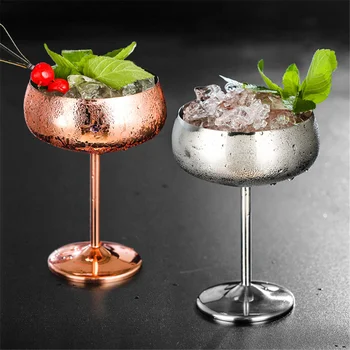  Prabanga Tainless Plieno Kokteilių Stiklo Šalis Sulčių Gėrimas Vynas Rose Šampano Goblet Kokteilių Taurės Tokios Virtuvės Įrankiai Drinkware