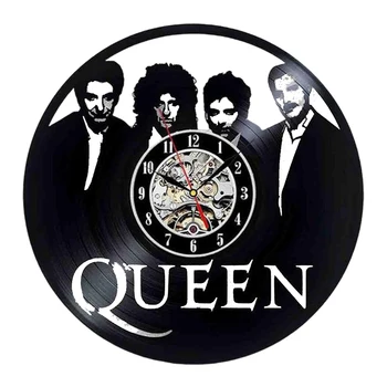  Queen Roko grupės LED Sieninis Laikrodis Muzikos Roko Derlius Vinilo Įrašas Laikrodžiai Su 7 Spalvų Kaita, Namų Dekoravimo, Dovanų Muzikantas