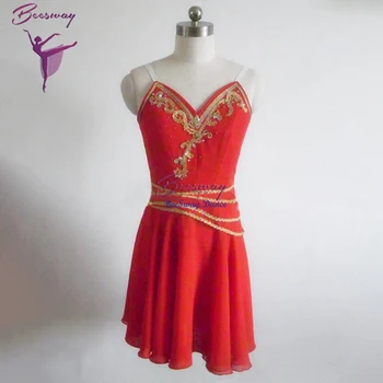  Raudona-klasikinio baleto trumpą suknelę moteris Kupidonas Baleto Scenos Kostiumų Diana Ir Acteon Pokytis Baleto sijonas mergaitėms