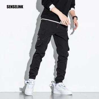  S-8XL Vyrų 2021 Naujas Mados korėjos Klasikinis Poilsiu Krovinių Kelnės Prekės Kelnės Drabužių Multi Pocket Hip-Hop Streetwear Kelnės