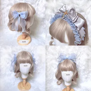  Saldus lolita pusėje įrašą surinkimo kawaii girl plaukų aksesuarai Japonijos princesė gothic lolita plaukų įrašą kawaii girl gotikos